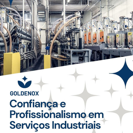 Confiança e Profissionalismo em Serviços Industriais: imagem de fábrica moderna da Goldenox
