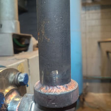 Tubulação de ar comprimido com selagem, Adequação de Tubulação de Ar Comprimido, instalada em ambiente interno.