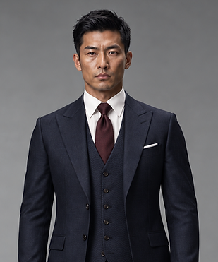 Black-and-white portrait of Kenji from Delvin's Vice.