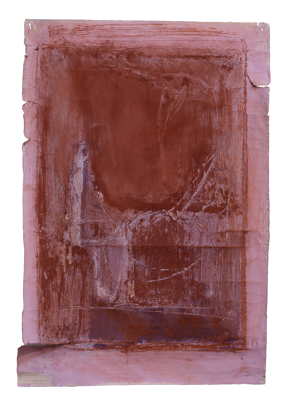 Composition in red, Paper, sanguine, mixed media, 70x50 cm, 2021