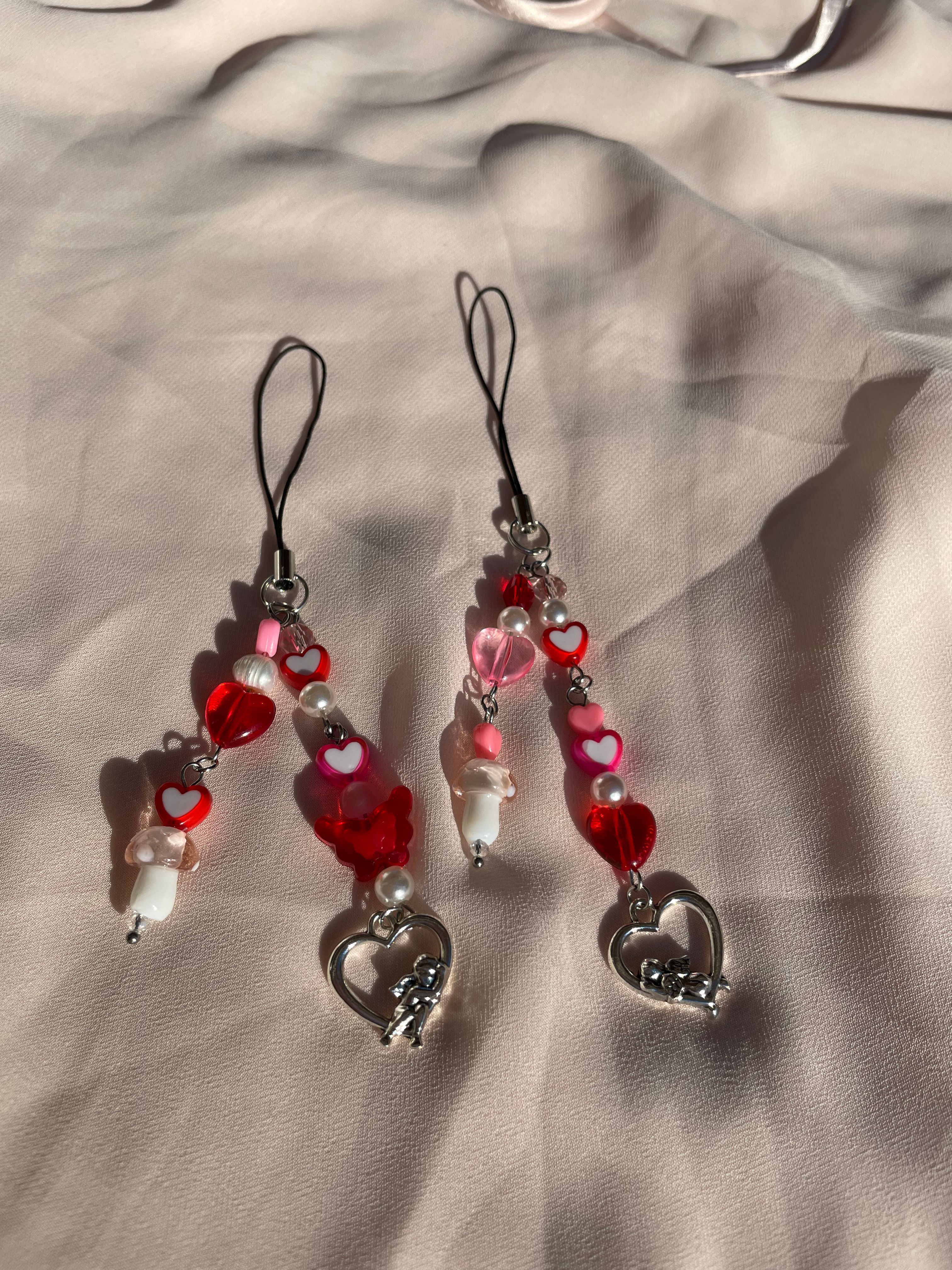 valentine phone charms
