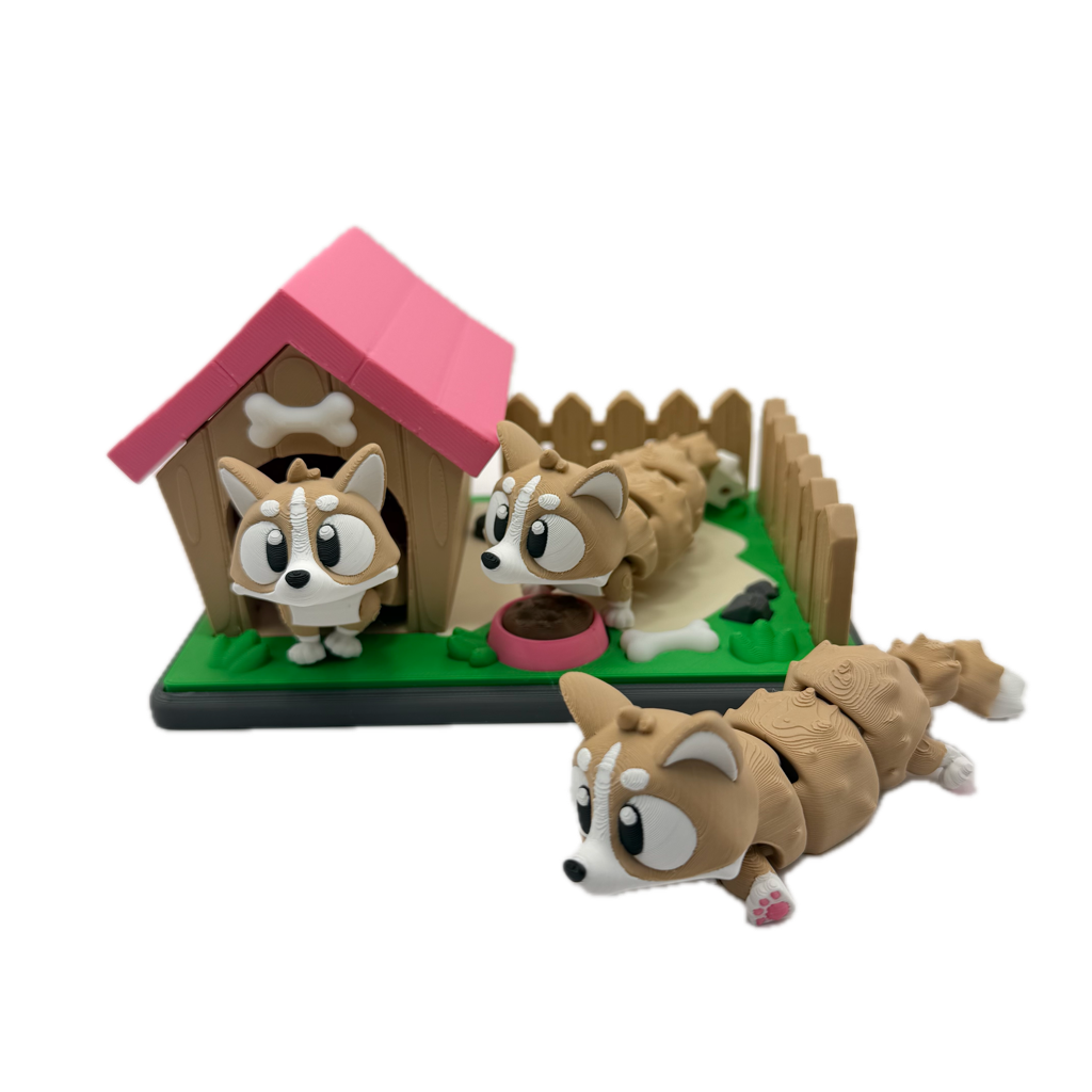 Flexi Corgi & Backyard Playset