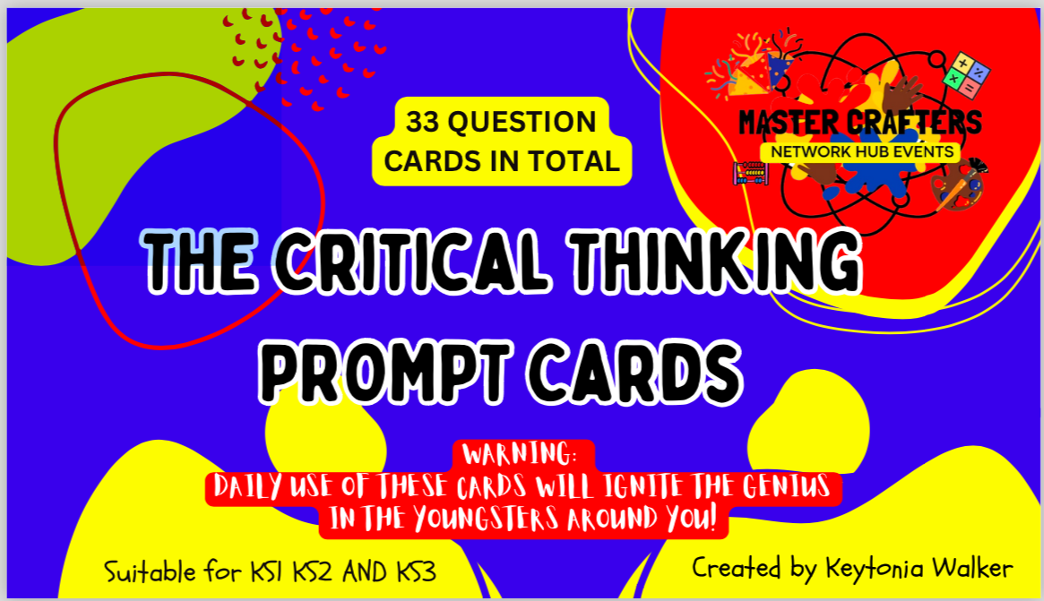 DIGITAL Critical Thinking Prompt Cards (guidance to be emailed)