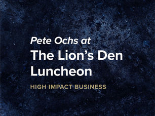 Pete Ochs at The Lion's Den Luncheon - October 2025