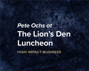 Pete Ochs at The Lion's Den Luncheon - October 2025