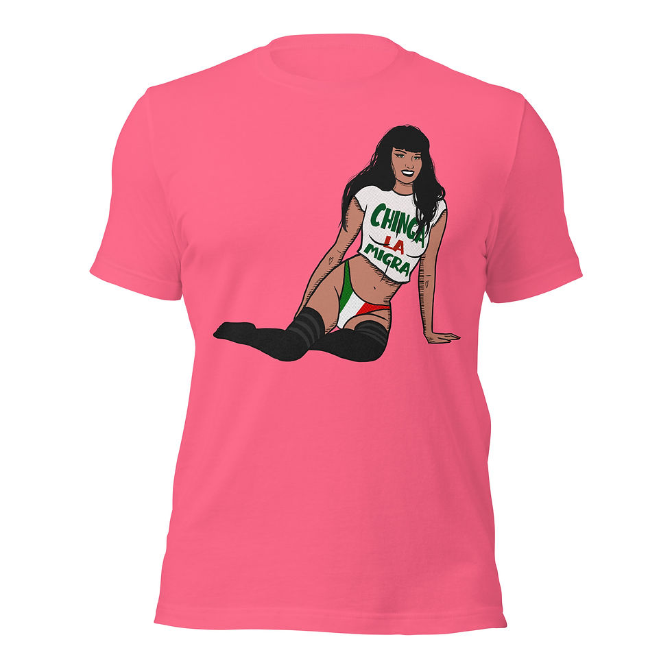 Thumbnail: Chinga La Migra Pinup Men's Unisex t-shirt