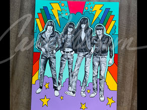 Ramones Painting by Carrie Milburn