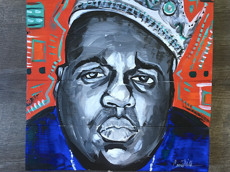 Notorious B.I.G., Biggie Smalls Painting on Wood