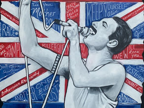 Freddie Mercury Painting by Carrie Milburn