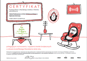 Certyfikat za udział w akcji profilaktycznej
