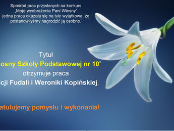 Wyniki konkursu o wiośnie