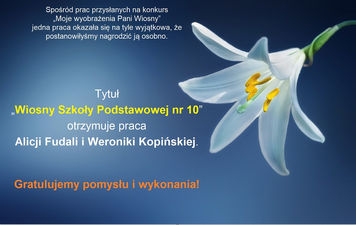 Wyniki konkursu o wiośnie