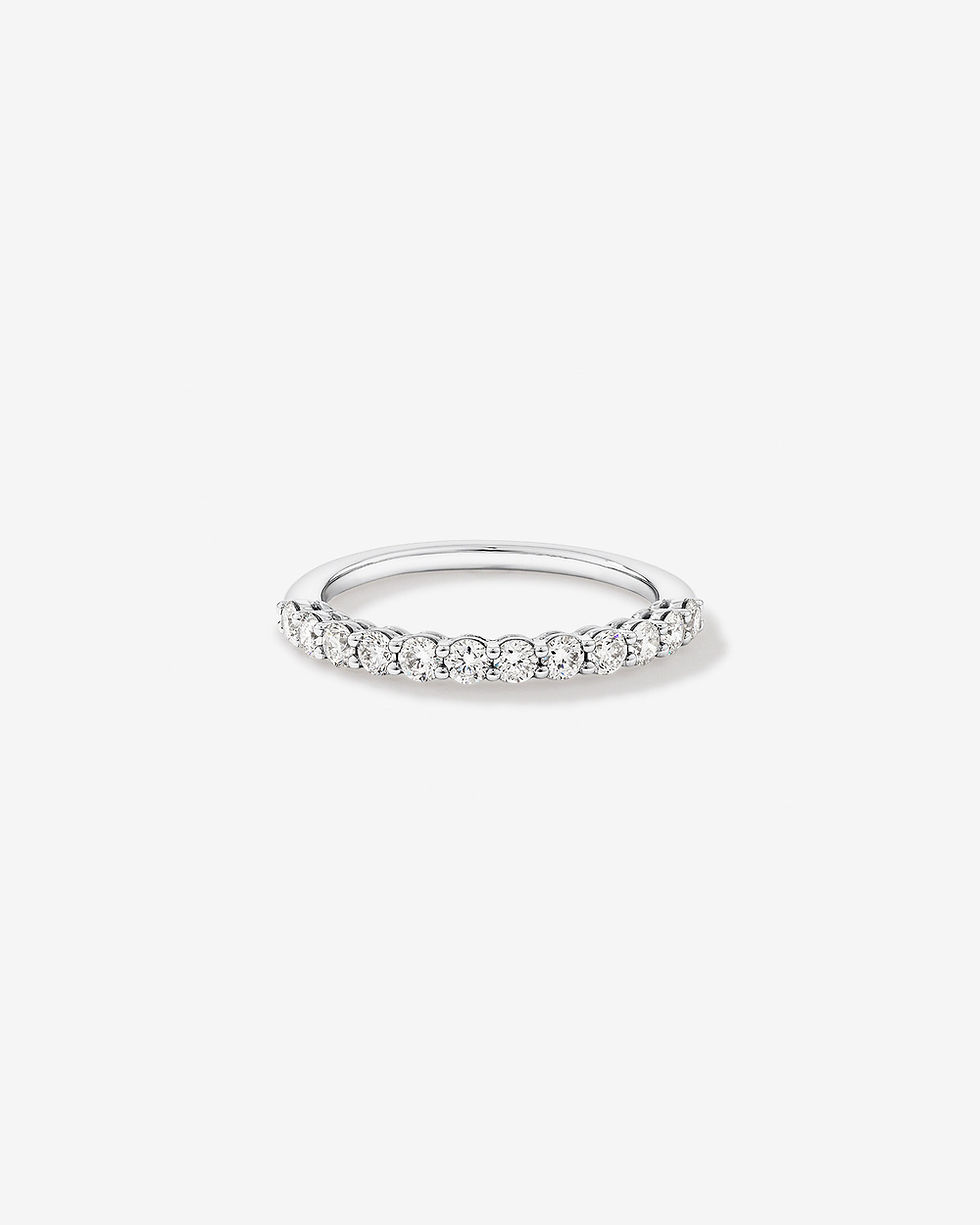 Portia Round Lab Diamond Wedding Band in white gold