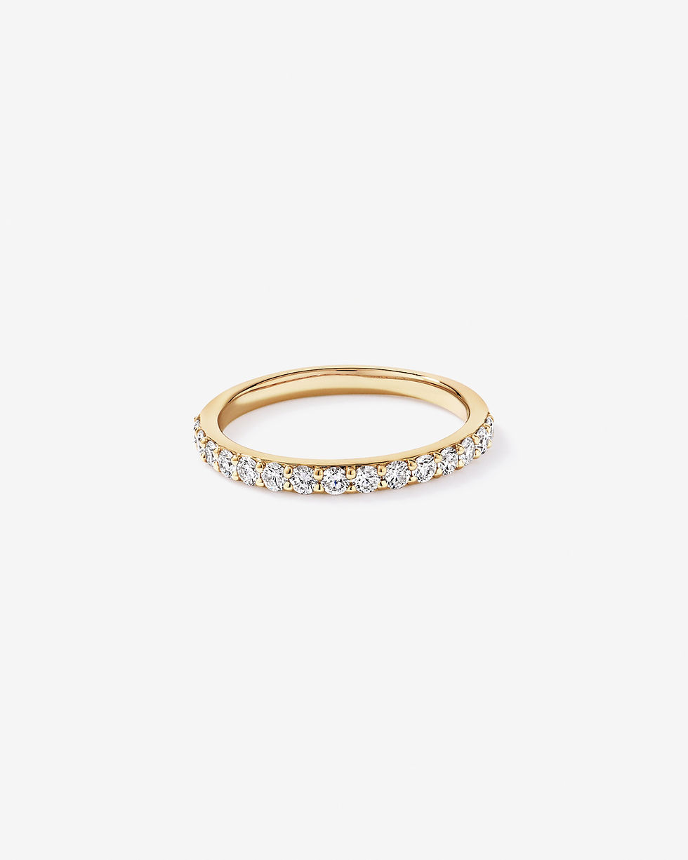 Violette round lab diamond wedding band in gold
