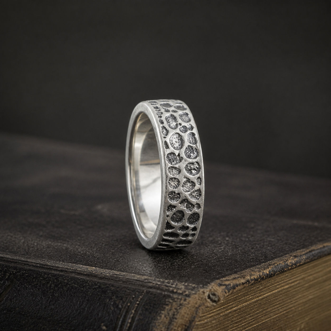 Women's Primitive Hammered Sterling Silver Ring