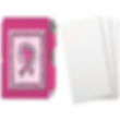 Pink Ribbon flip note case with pen.