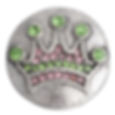 pink and green crown snap button for 18mm-20mm snap button jewelry and accessories