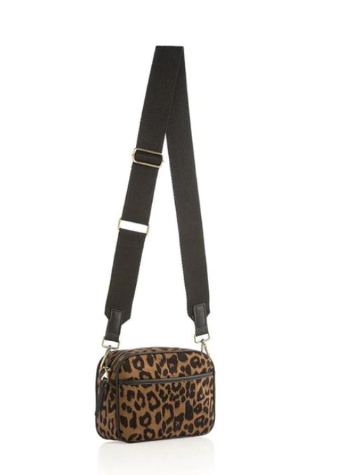 Thumbnail: Side view of leopard crossbody camera bag.