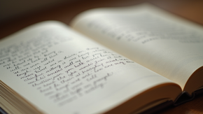 flat display image of gratitude journal with hand written entries.