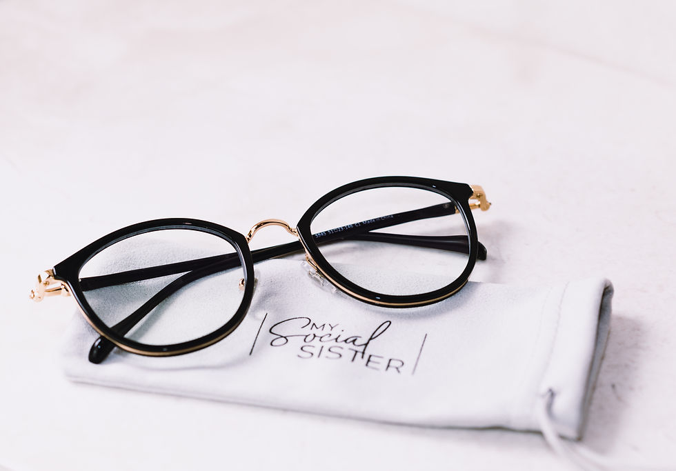 Blue Light Blocking Glasses (Black & Gold)
