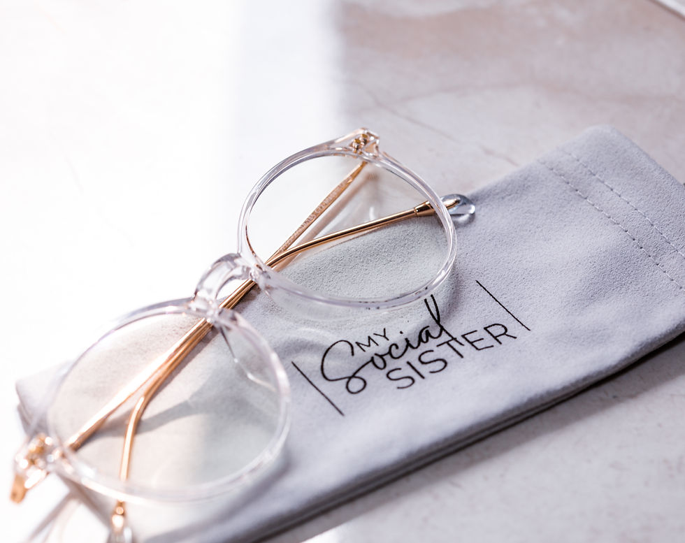 Blue Light Blocking Glasses (Perspex & Gold)