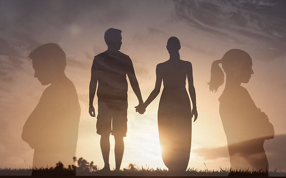 Man woman couple in a relationship brake up from, marriage problems, and divorce. .jpg