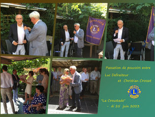 Passation de pouvoirs entre Luc et Christian