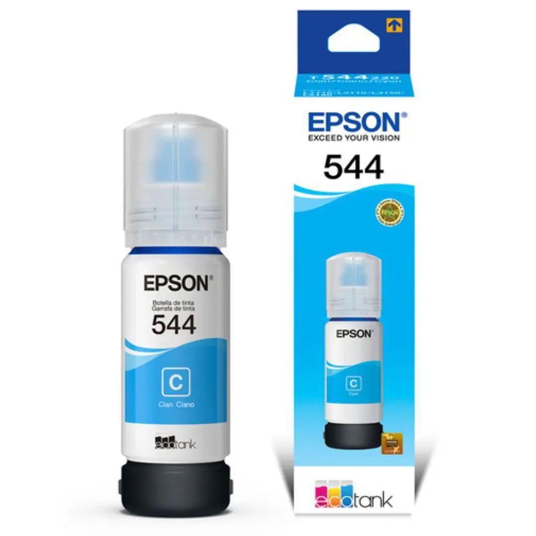 TINTA EPSON T544220 - CYAN| EPSON 544 | ECOTANK L1250/L3160/L3210/L3250/L5290/