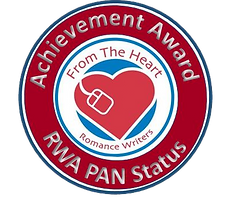 Achievement award RWA PAN Status logo from the heart romance writers