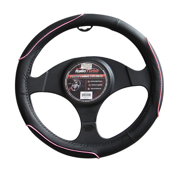 FUNDA DE VOLANTE M 38cm VINIPIEL ROSA.