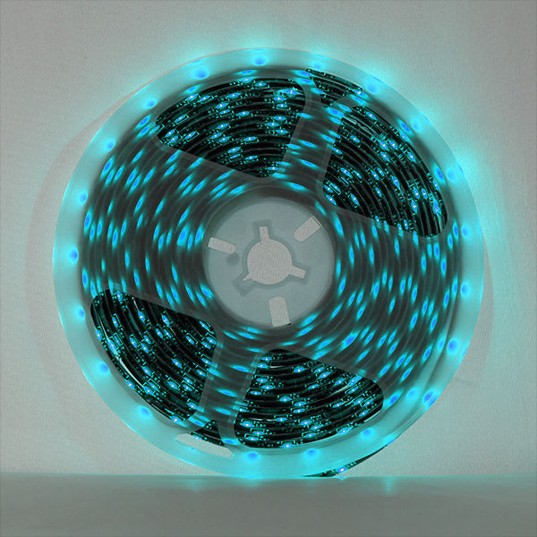 TIRA DE 5 METROS LED 3528 RECORTABLE AZUL ICE