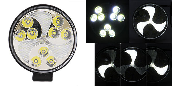 FARO DE NIEBLA 9 LED BLANCO CON FUNCIONES BLANCO