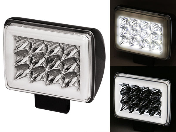 FARO DE NIEBLA 12 LED CON ESTROBO ARO BLANCO