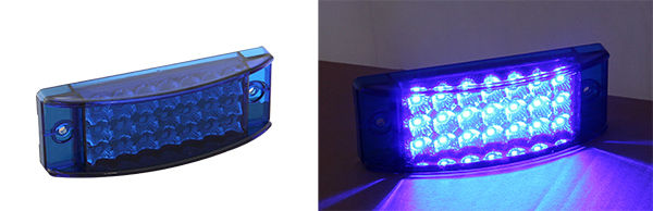 PLAFON RECTANGULAR 21 LED ESTROBO AZUL 12-24V