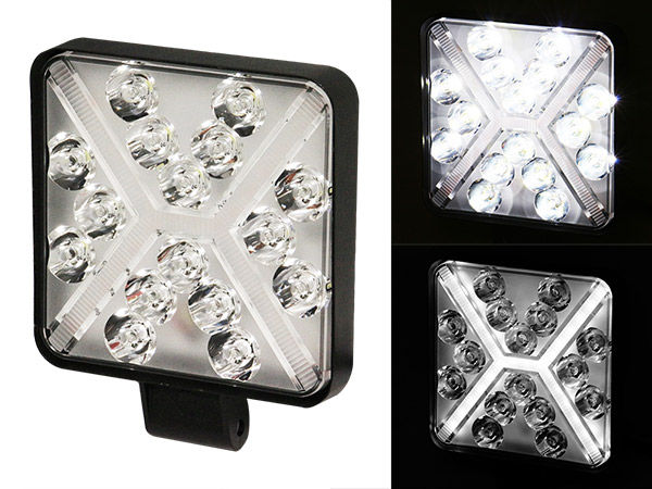 FARO DE NIEBLA 16 LED CON ESTROBO  GEL BLANCO