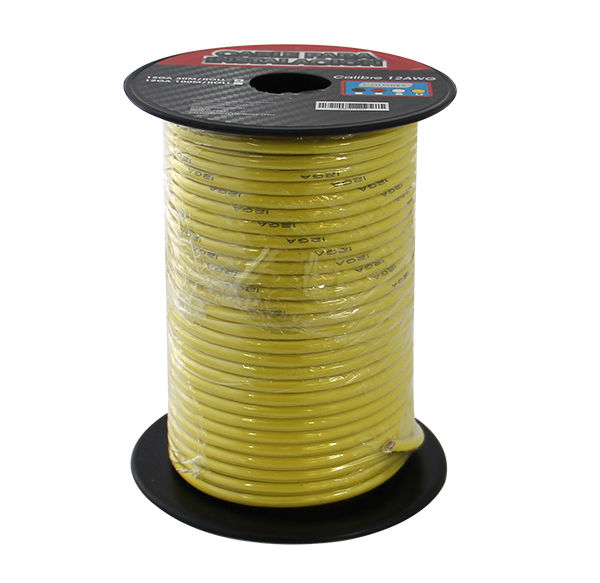 ROLLO DE CABLE CAL. 12 AMARILLO 30 MTS