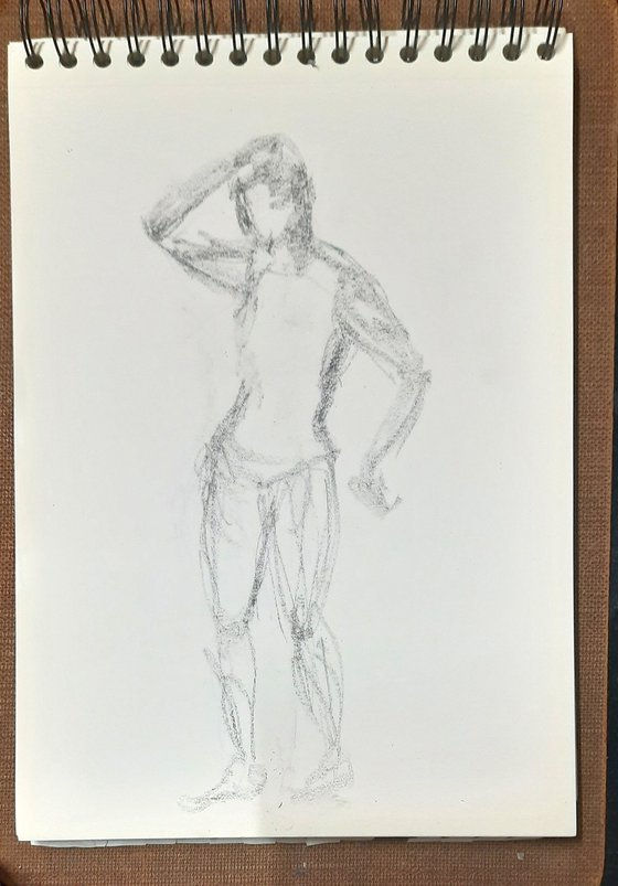 Miniatura: Ballerina Sketch 6 Pencil Drawing