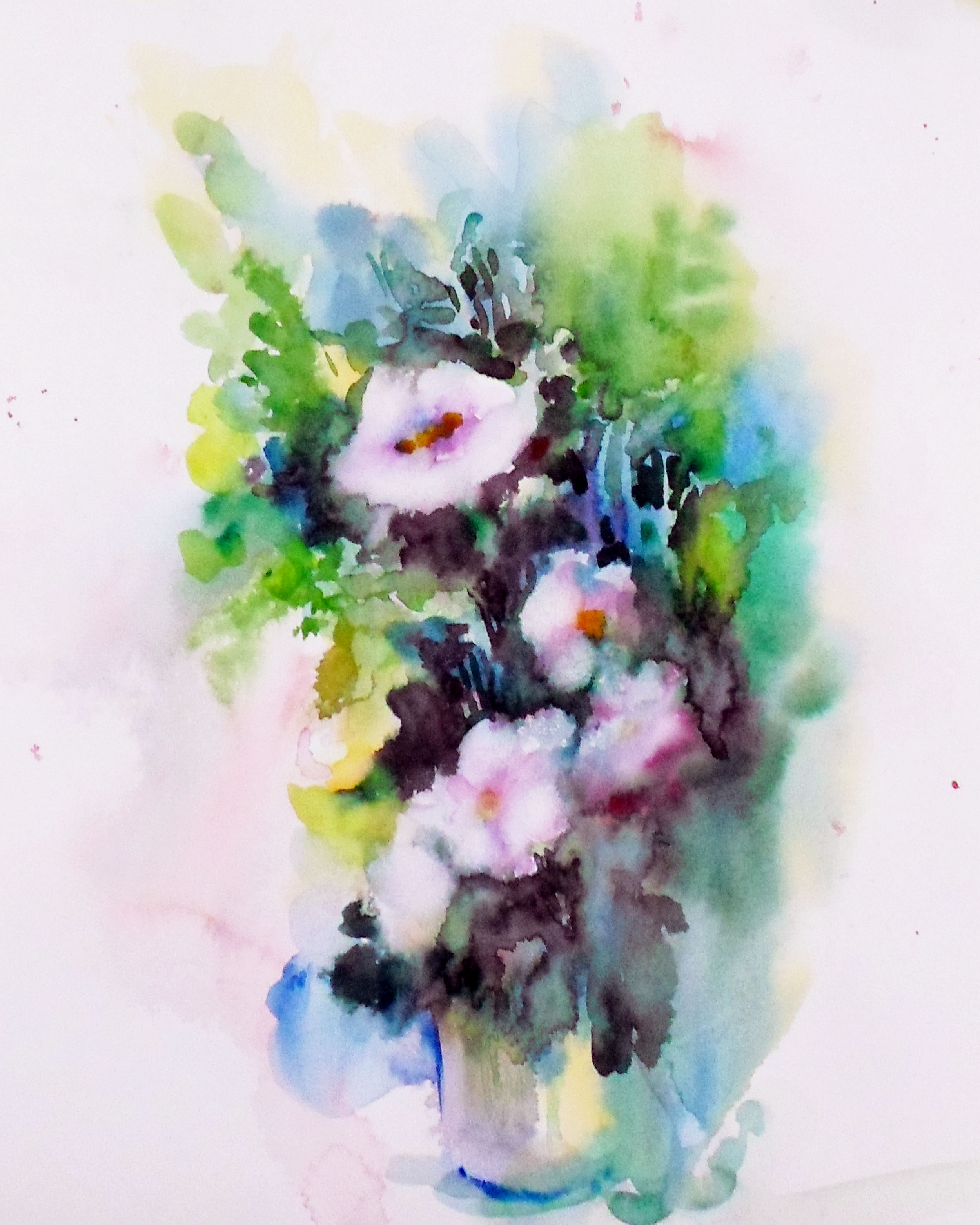 Full frontal view Vase of flowers