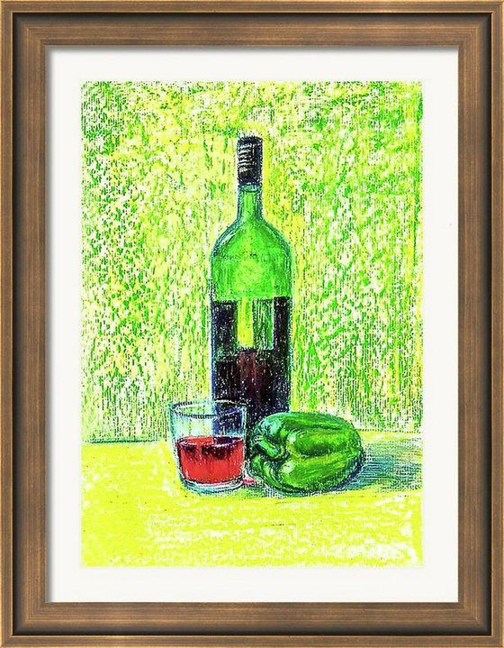 Miniatura: Virtual frame view of Wine bottle still life