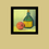Miniature : Apple and Green Whisky Bottle, Still Life Oil Painting on canvas