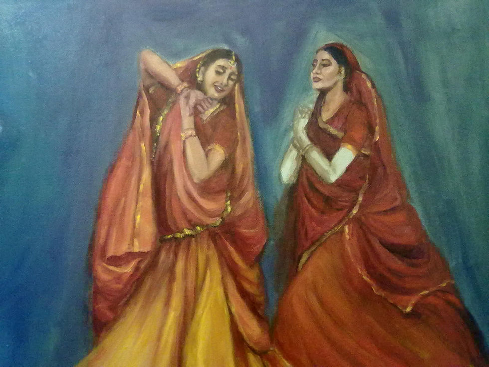 Miniatura: work in progress Indian Kathak dancers