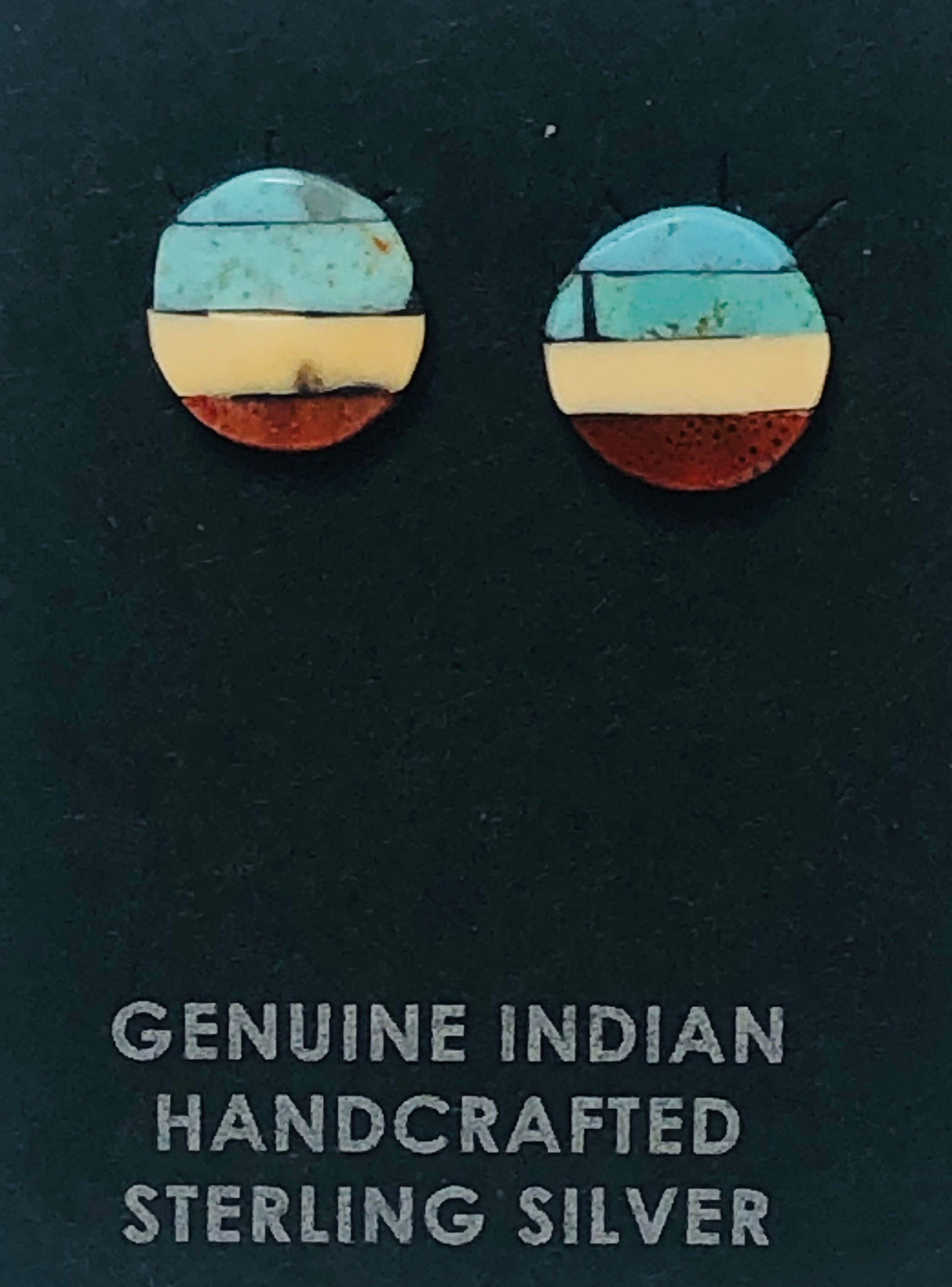 Zuni Inlay Button Studs