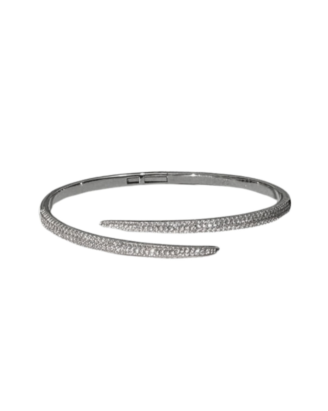 Bracelete Cravejado Prata com Ródio