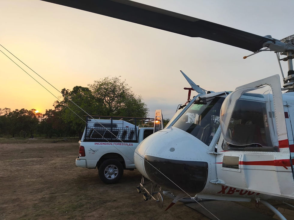 El combate aéreo de incendios permite atender emergencias forestales mediante helicópteros, descargas de agua y apoyo a brigadas en zonas de difícil acceso.