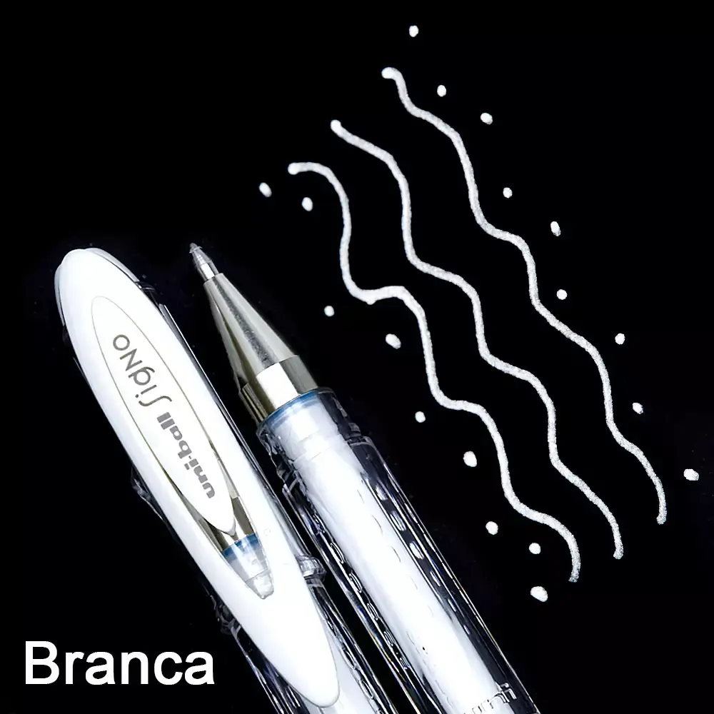 Caneta Gel Signo Angelic Colour Branca - Sertic