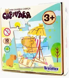 Quebra-Cabeça Madeira Capivara Mini 10 Peças - Brasilflex