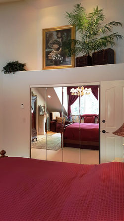 second bedroom mirrored closet