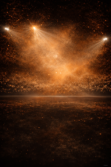 Golden stage under shimmering lights.png