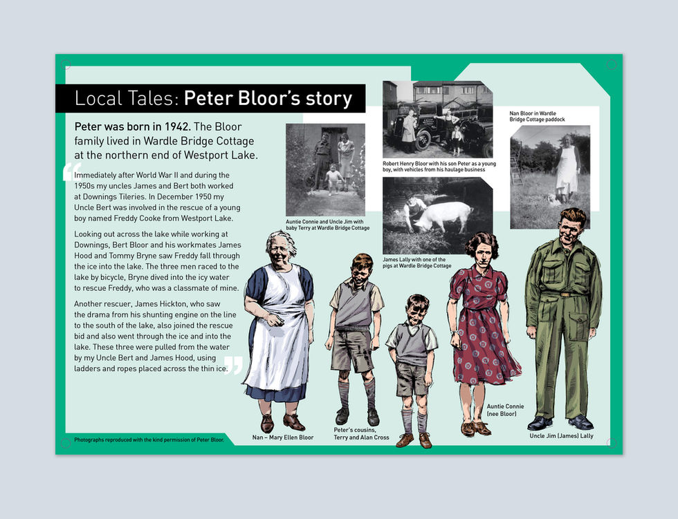 Detail graphics of internal welcome wall for visitor centre
