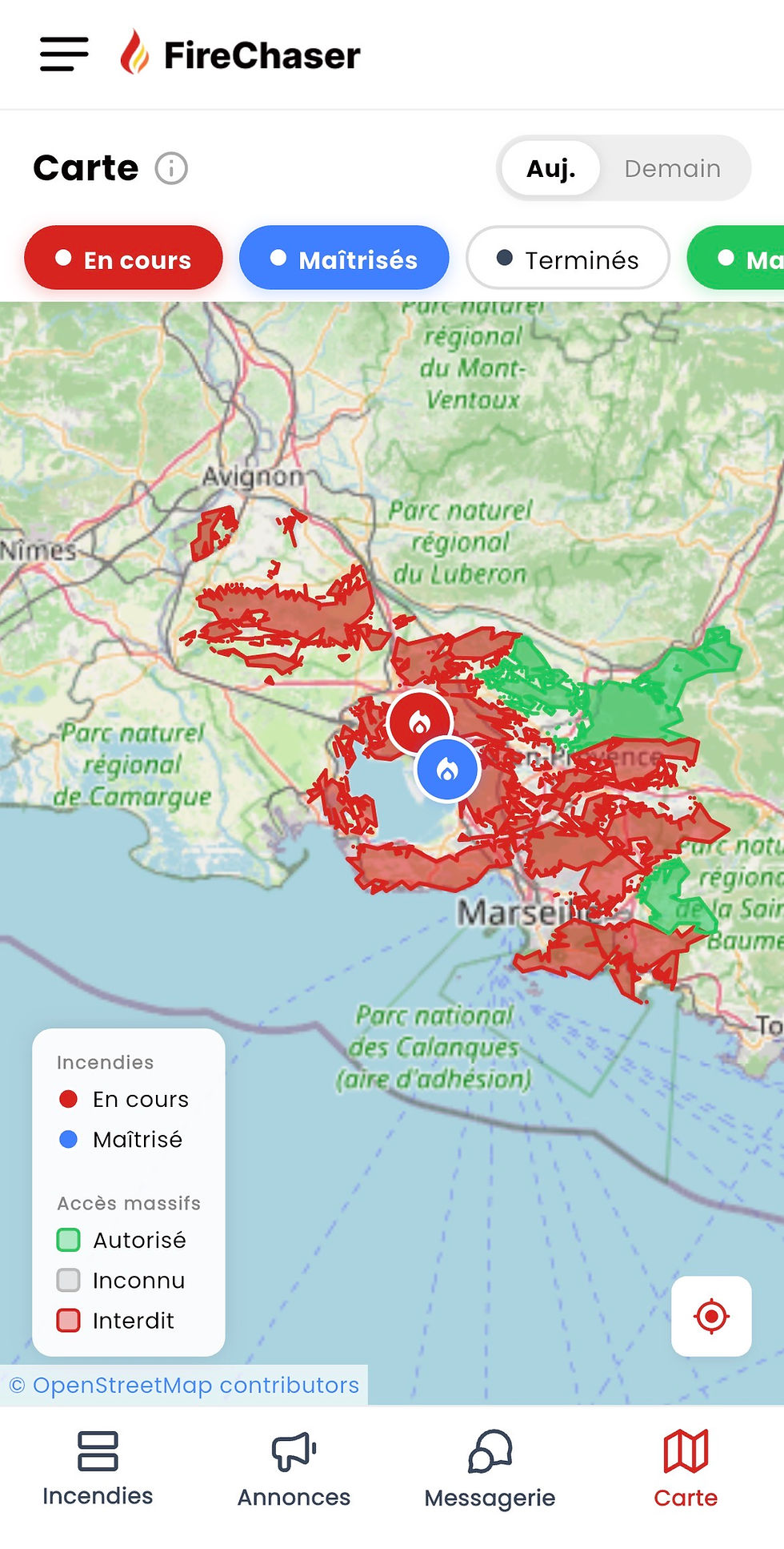 Nouveautés 2026 - App FIRE CHASER